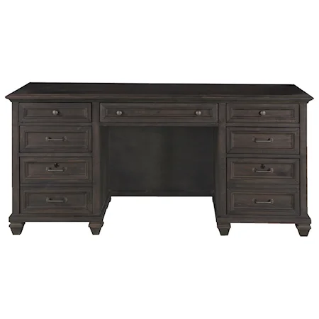 Rustic Credenza with Locking File Drawers